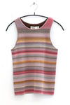 SWAYING 25 Fall/Winter Collection: Striped Wool Vest SW-SW25AW1T02C2S2-FEN Pink (SW25AW1T02C1S2)